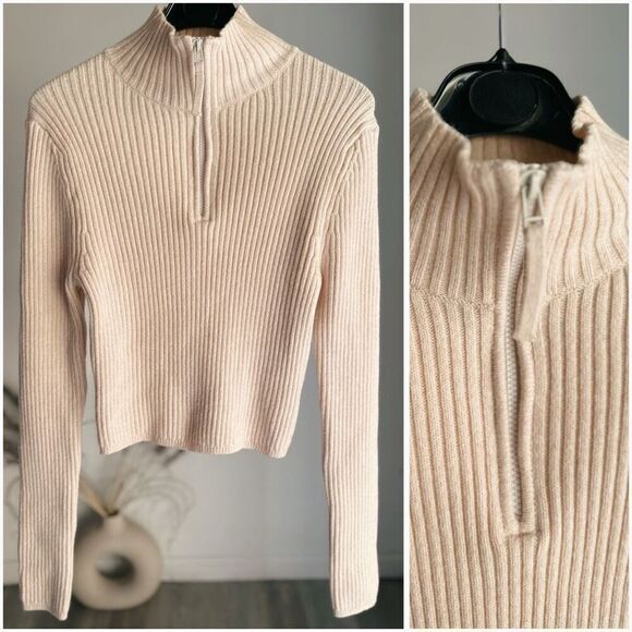 Aerie Late Night Quarter Zip Sweater L - Picture 3 of 8